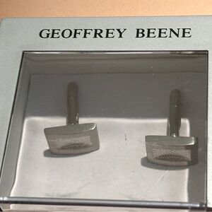 Geoffrey Beene Silver Cufflinks